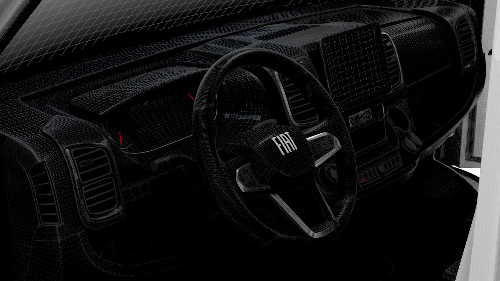 Fiat e Ducato Van L1H1 HQ Interior 2025 3D model_15