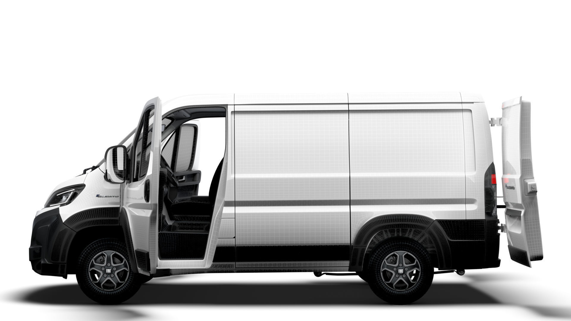 Fiat e Ducato Van L1H1 HQ Interior 2025 3D model_17