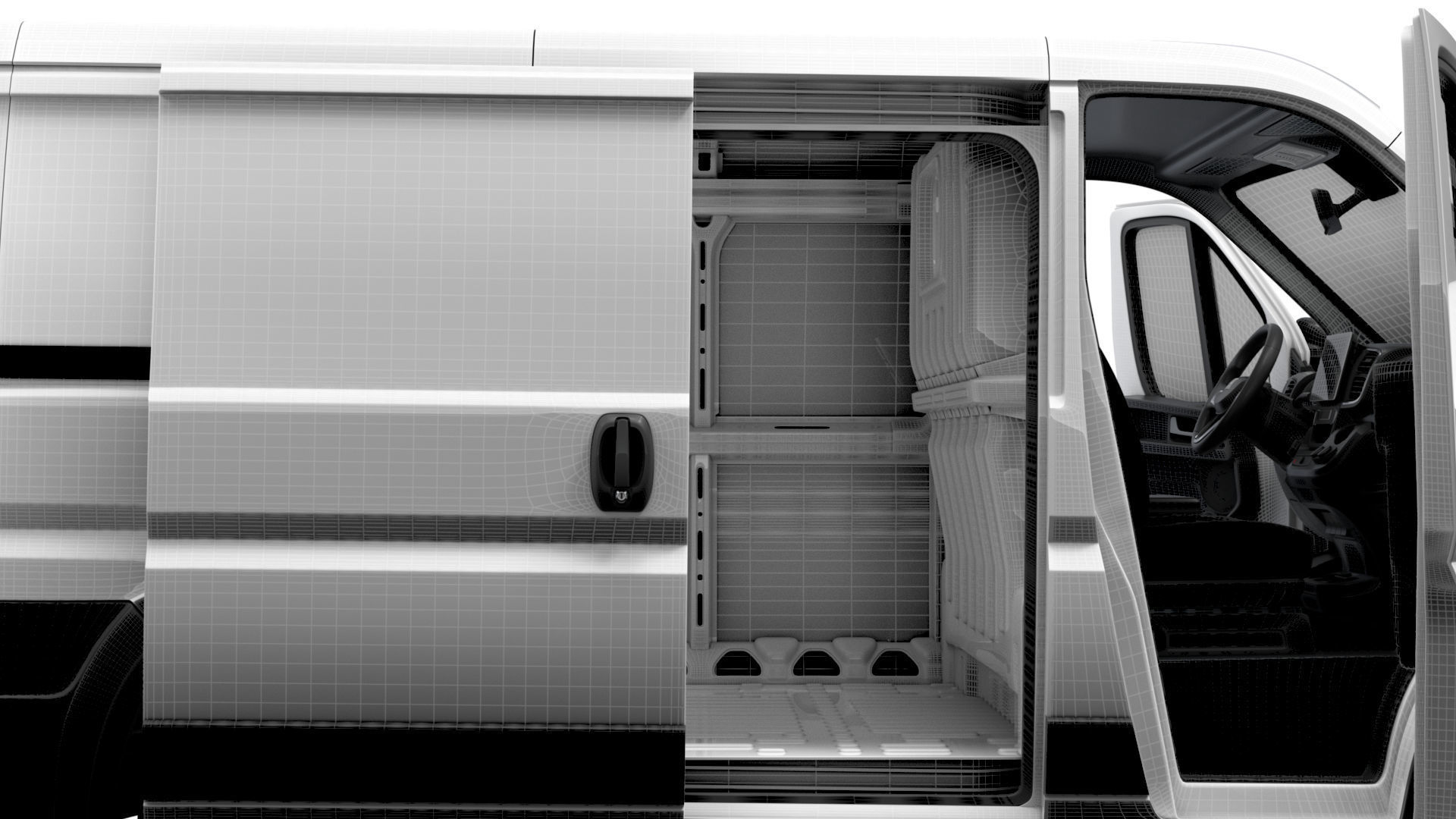 Fiat e Ducato Van L1H1 HQ Interior 2025 3D model_14