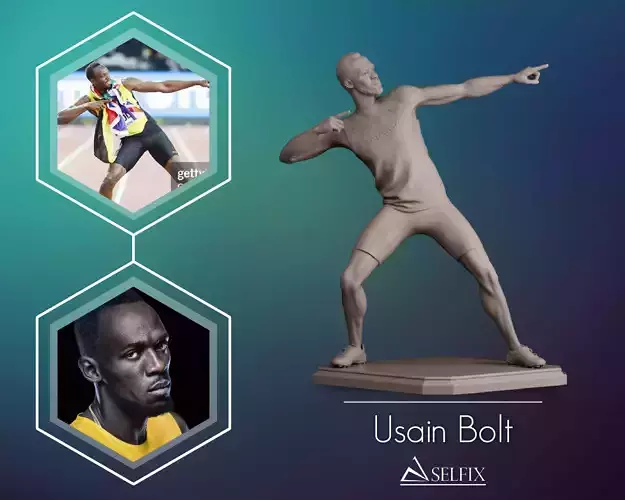 Usain Bolt sculpture 3D print model