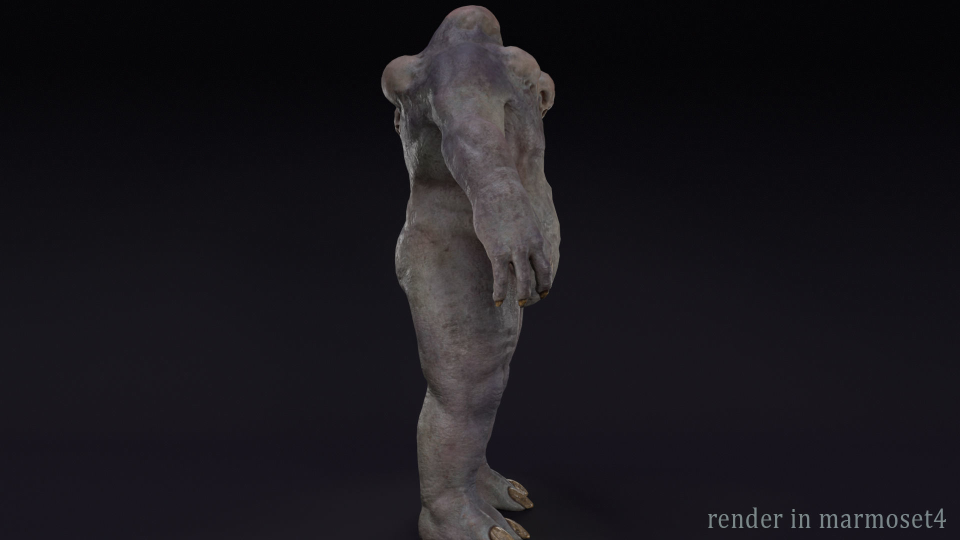 Skull mutant Low-poly 3D model_12