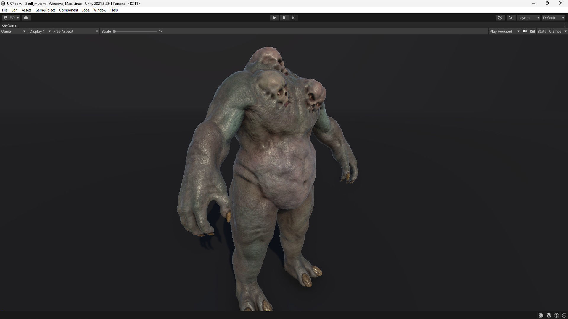 Skull mutant Low-poly 3D model_19