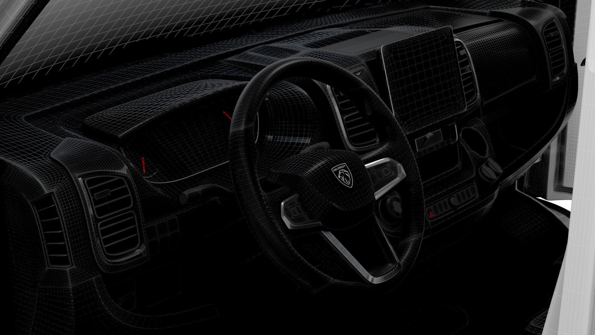 Peugeot e Boxer Van L1H1 HQ Interior 2025 3D model_15