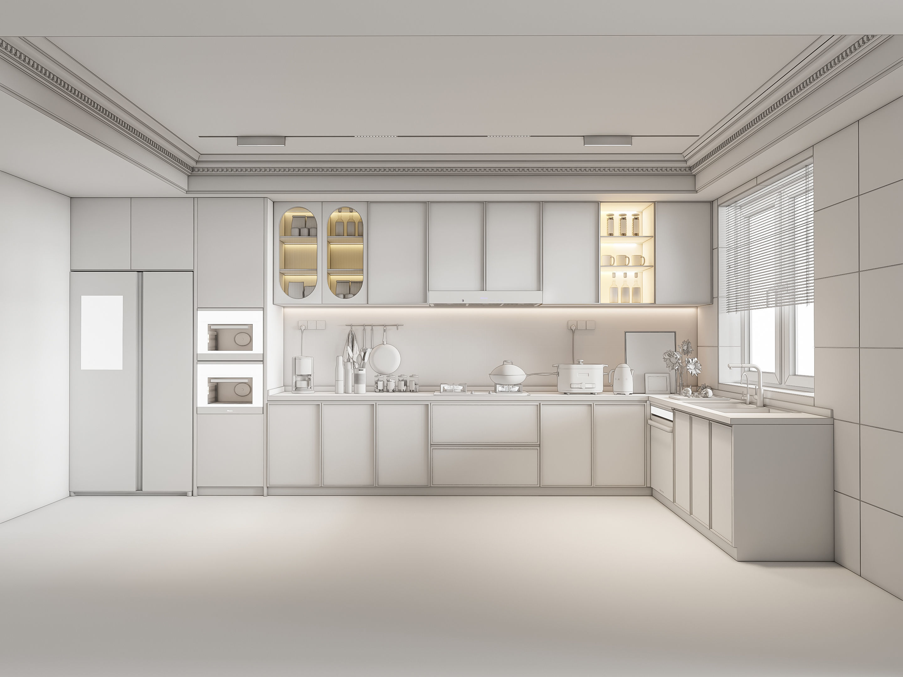 Kitchen Modern interior 78 3D model_19