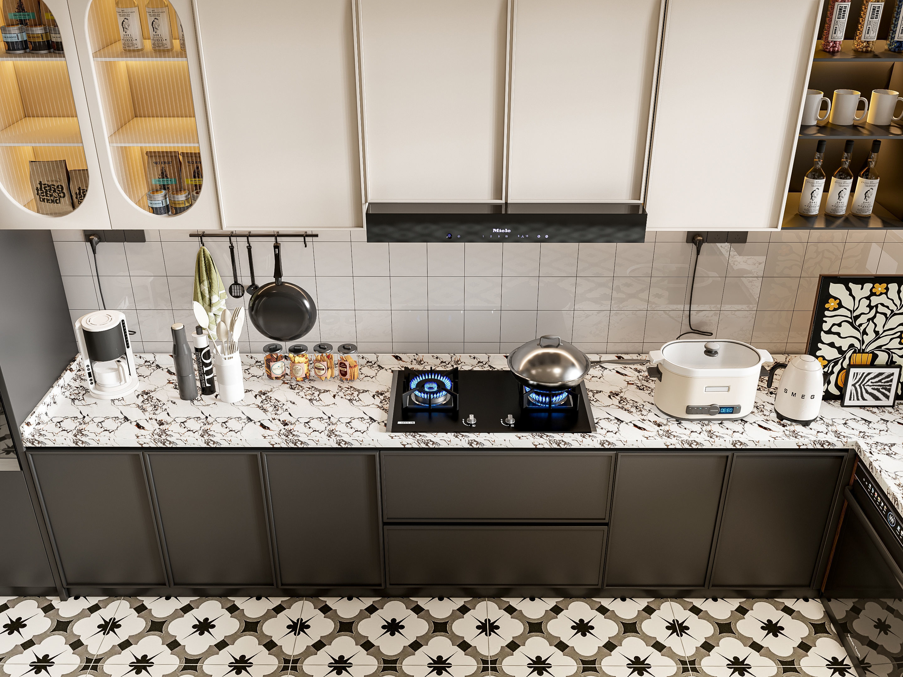 Kitchen Modern interior 78 3D model_3