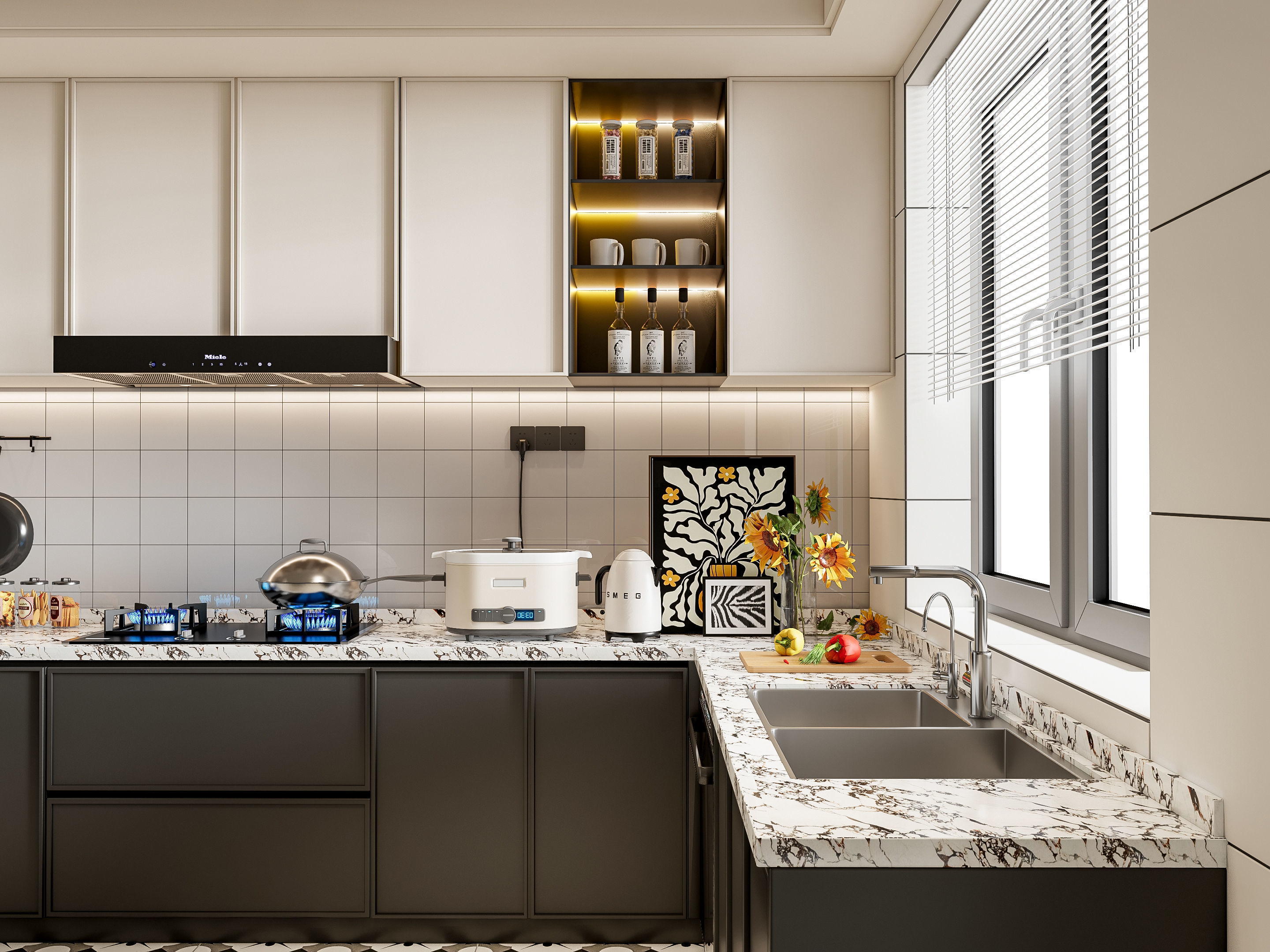 Kitchen Modern interior 78 3D model_6