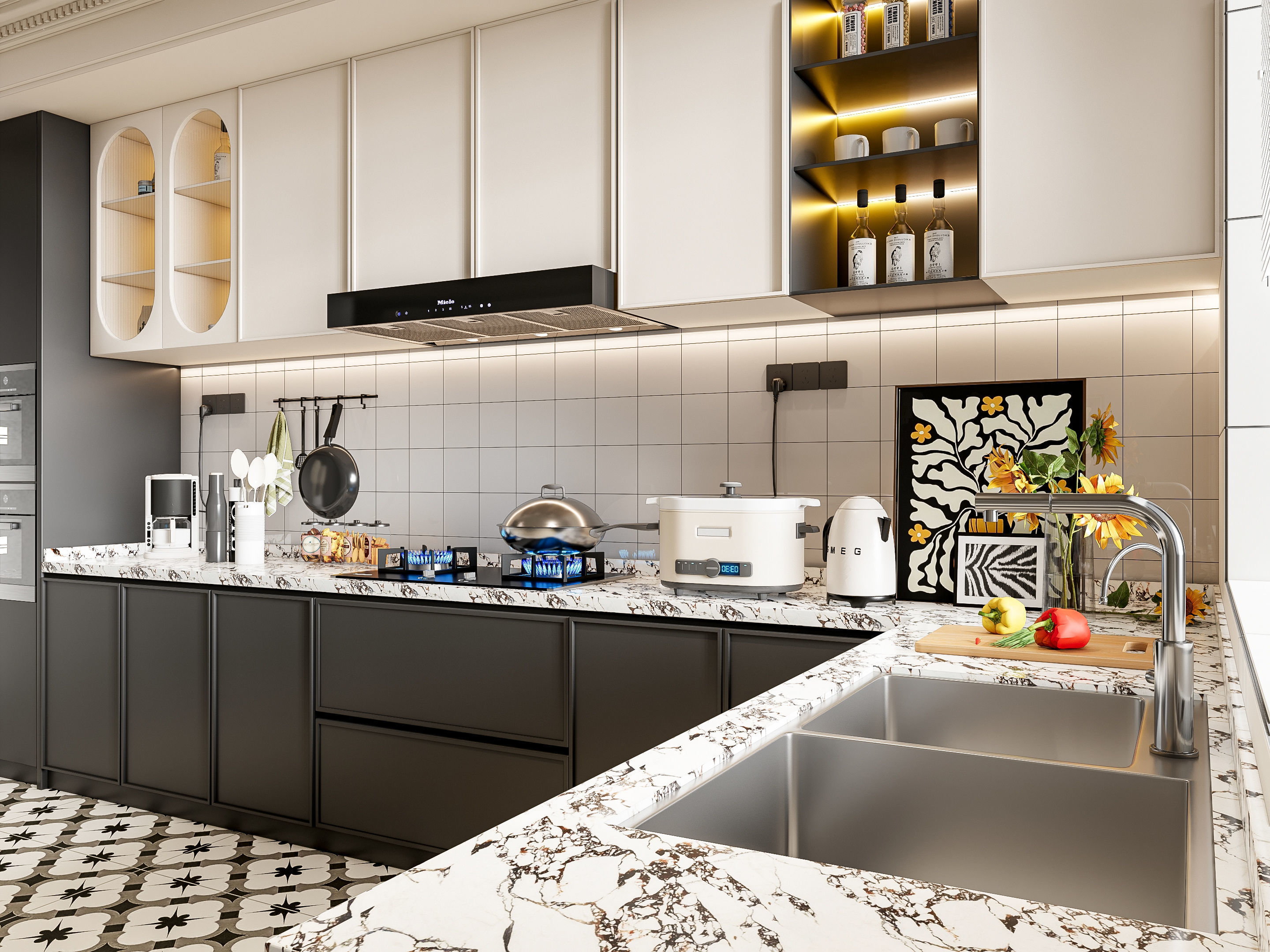 Kitchen Modern interior 78 3D model_2