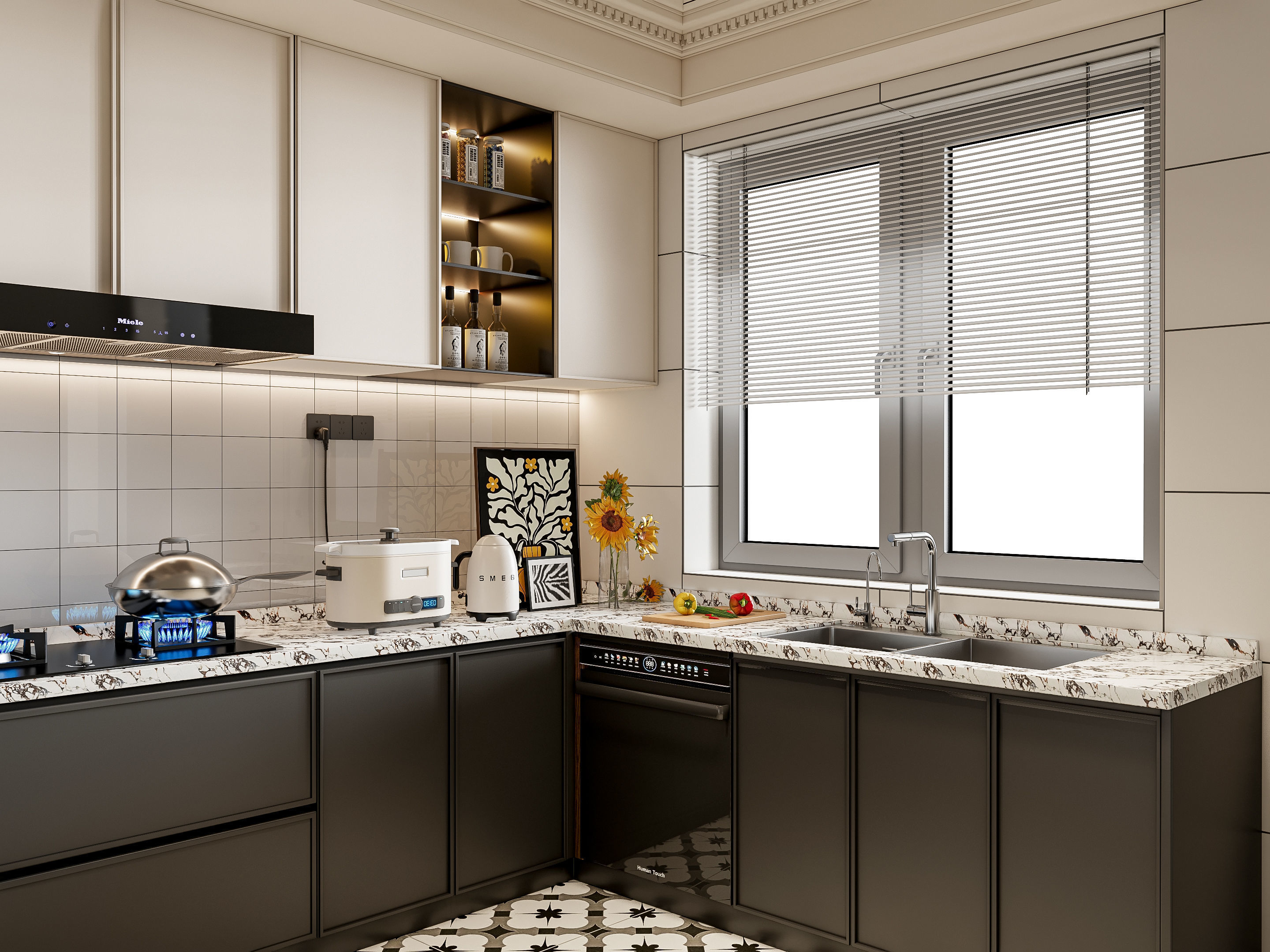 Kitchen Modern interior 78 3D model_5