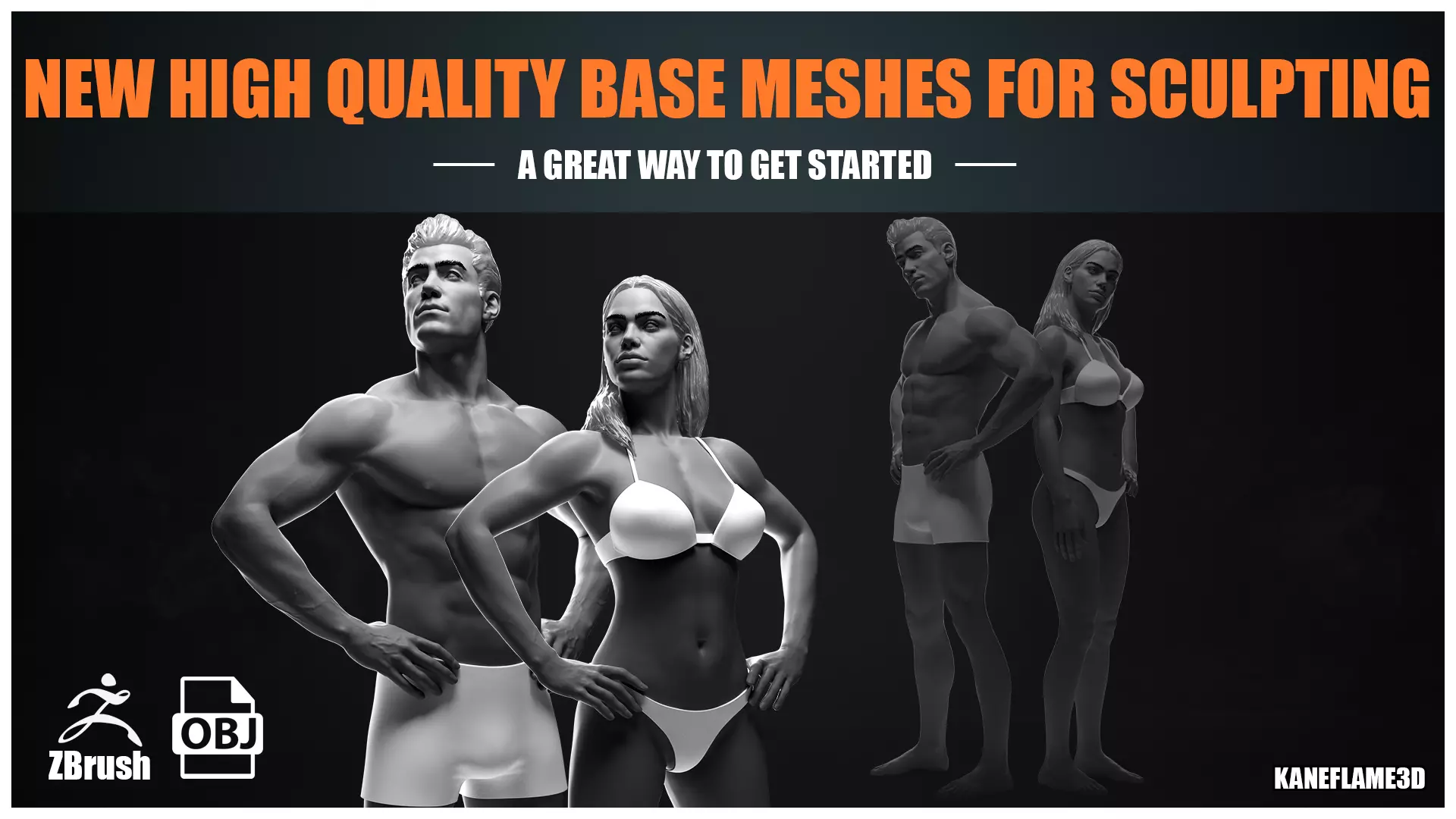 New High Quality Base Meshes For Sculpting 3D model_0