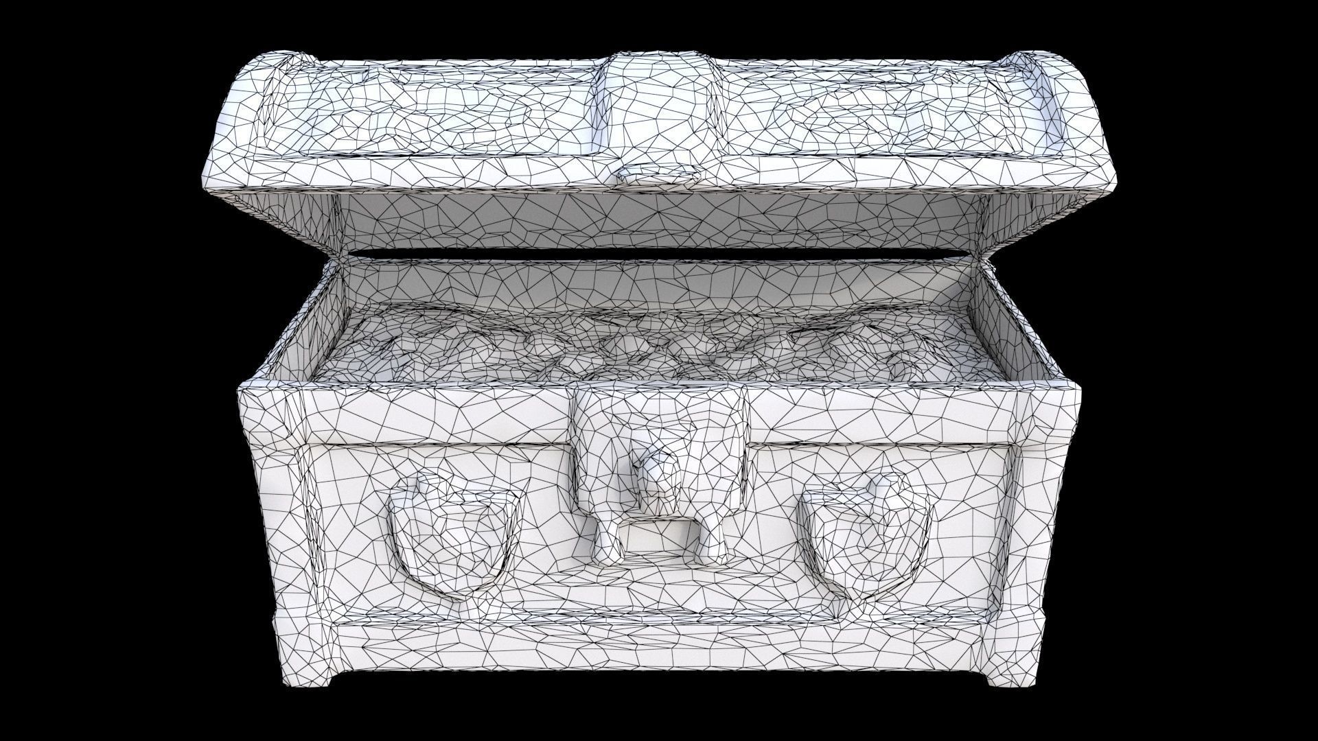 Wooden Chest 3D model_7