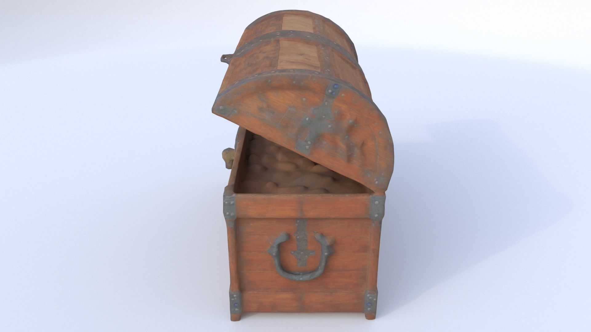 Wooden Chest 3D model_4