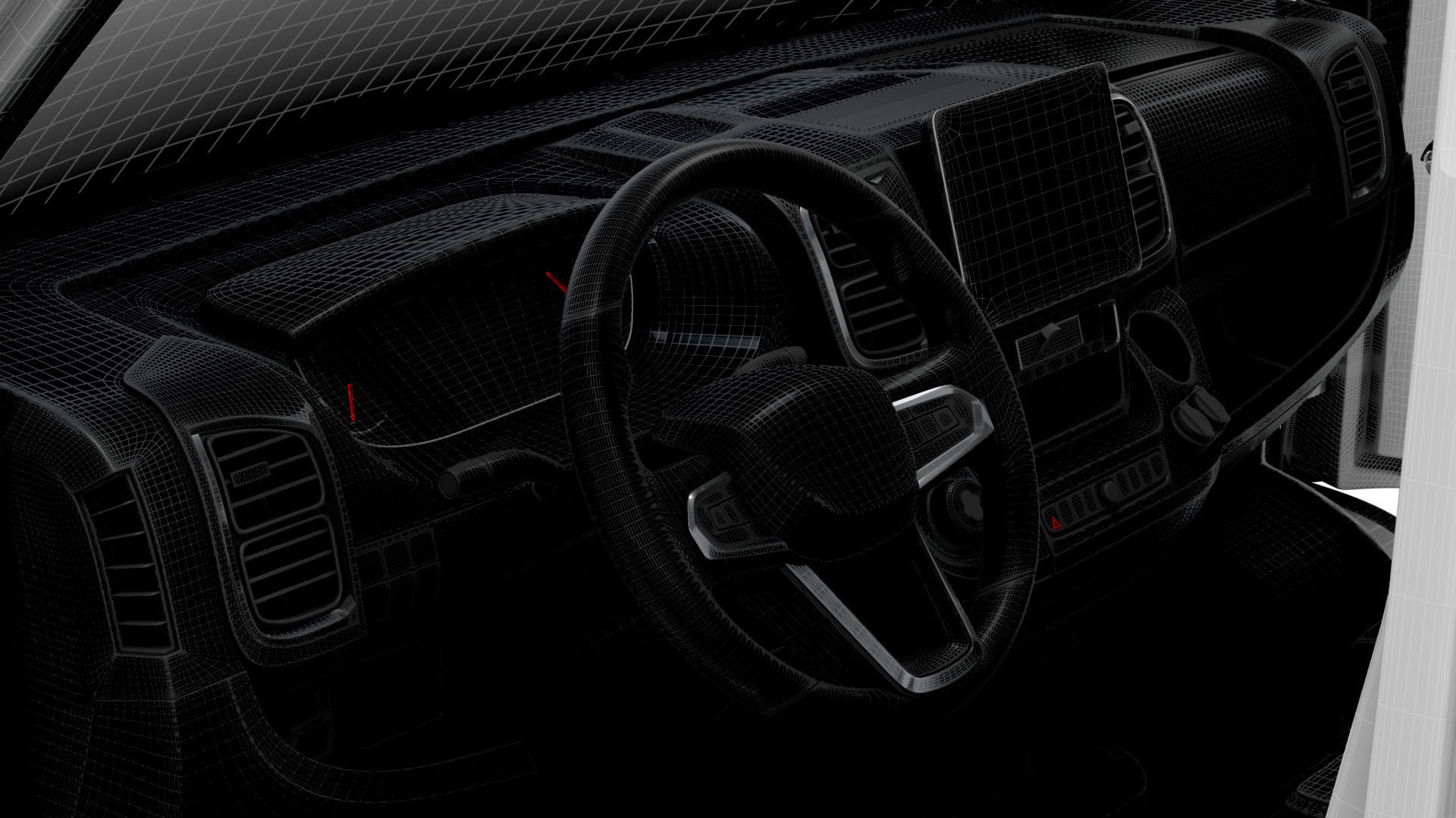 Vauxhall Movano e Van L1H1 HQ Interior 2025 3D model_14