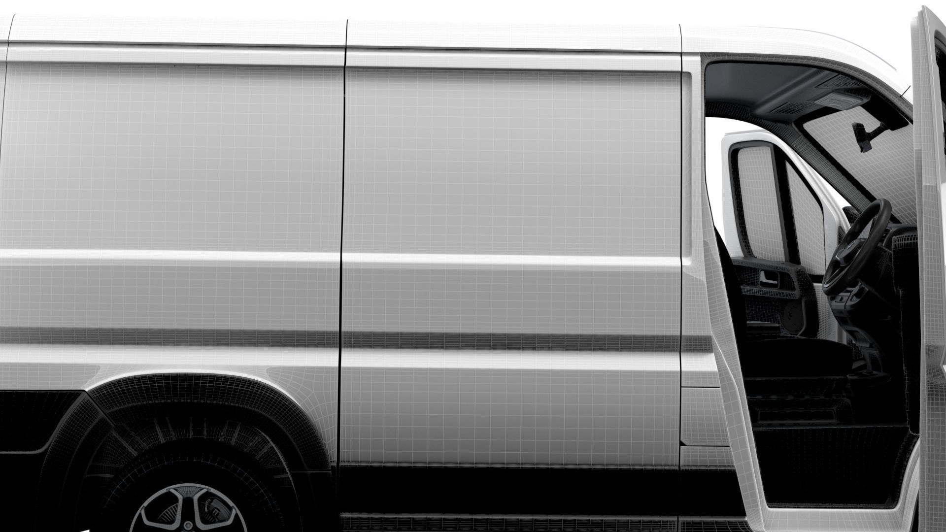 Vauxhall Movano e Van L1H1 HQ Interior 2025 3D model_13