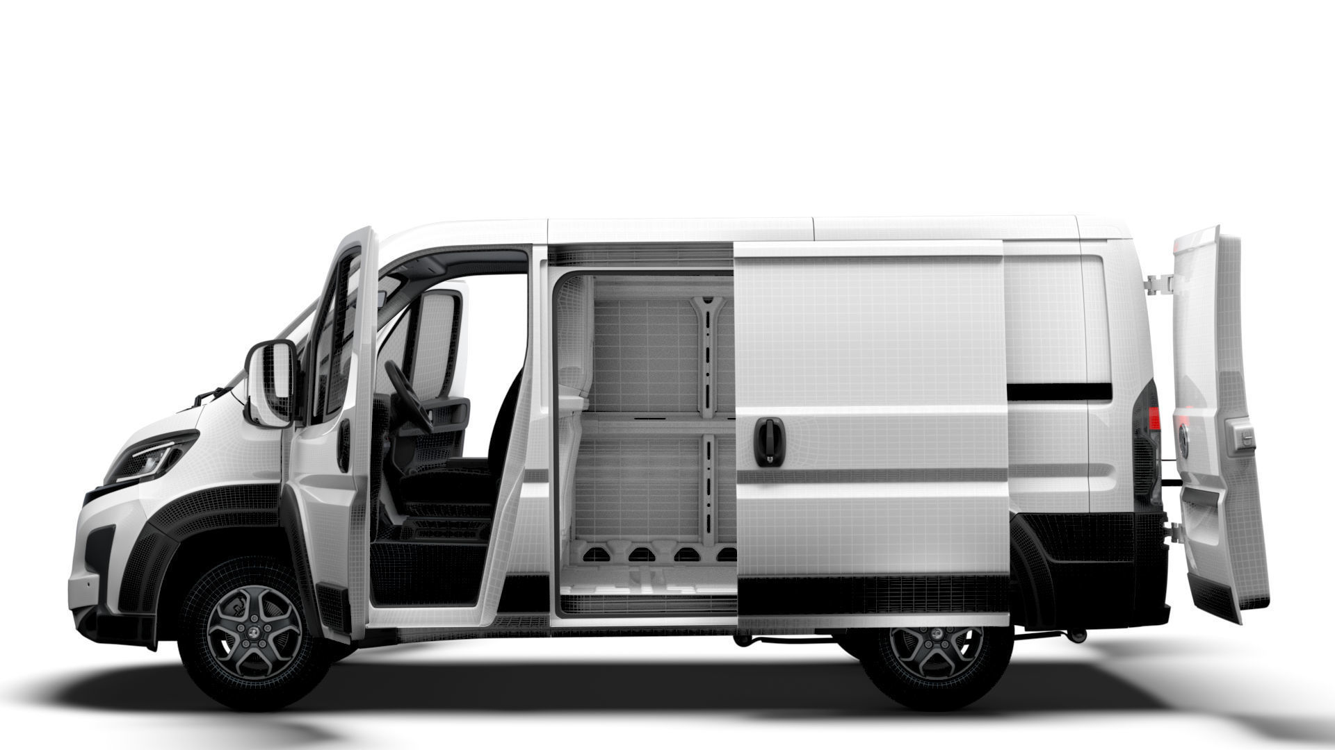 Vauxhall Movano e Van L1H1 HQ Interior 2025 3D model_16