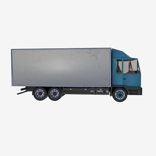 van truck Low-poly 3D model 6