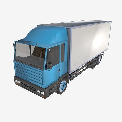 van truck Low-poly 3D model 2