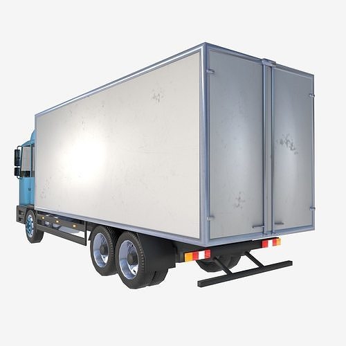 van truck Low-poly 3D model 4