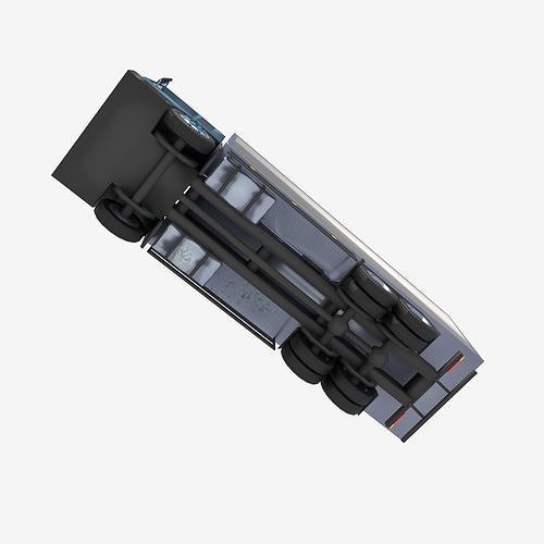 van truck Low-poly 3D model 7