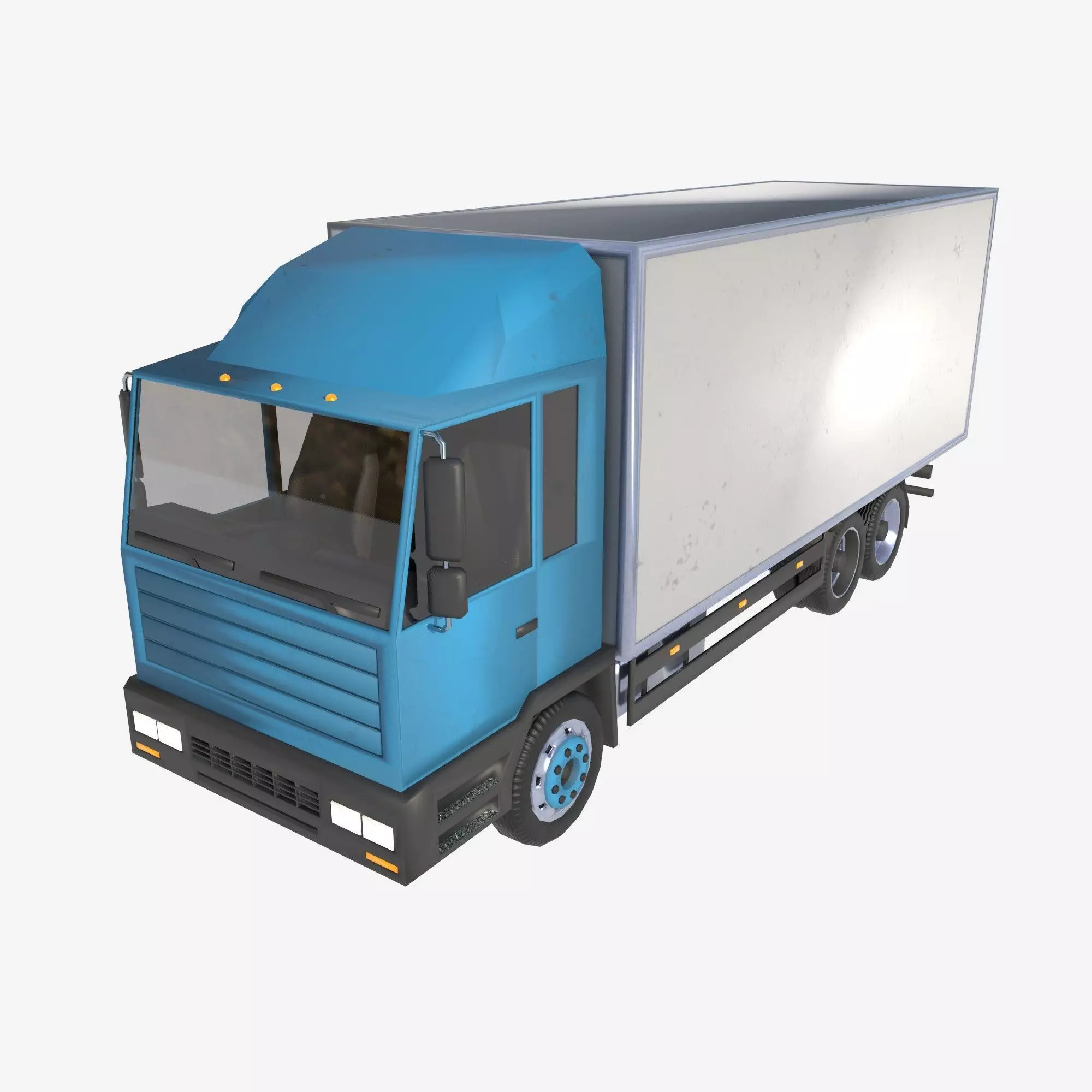 van truck Low-poly 3D model