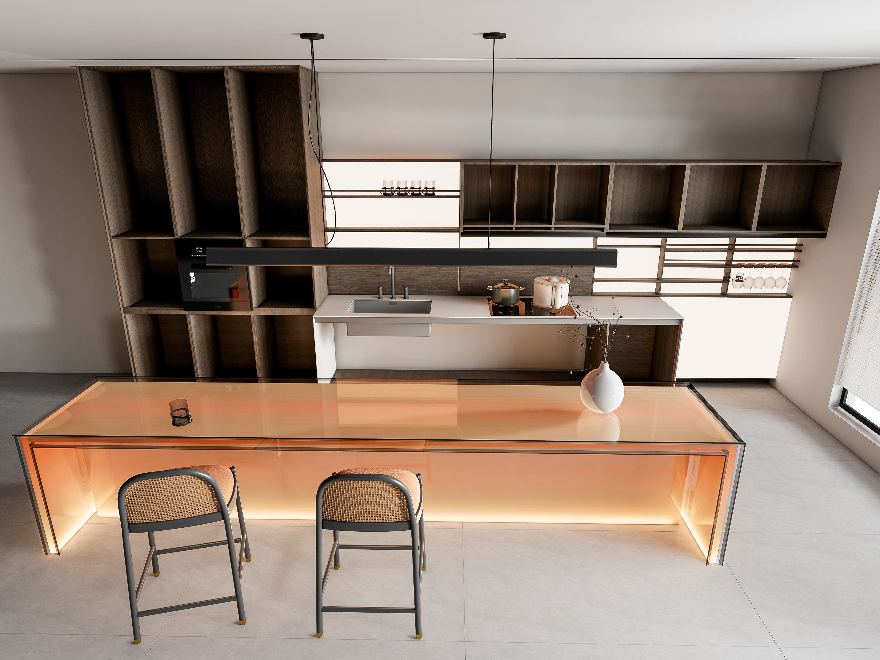 Kitchen Modern interior 80 3D model_2