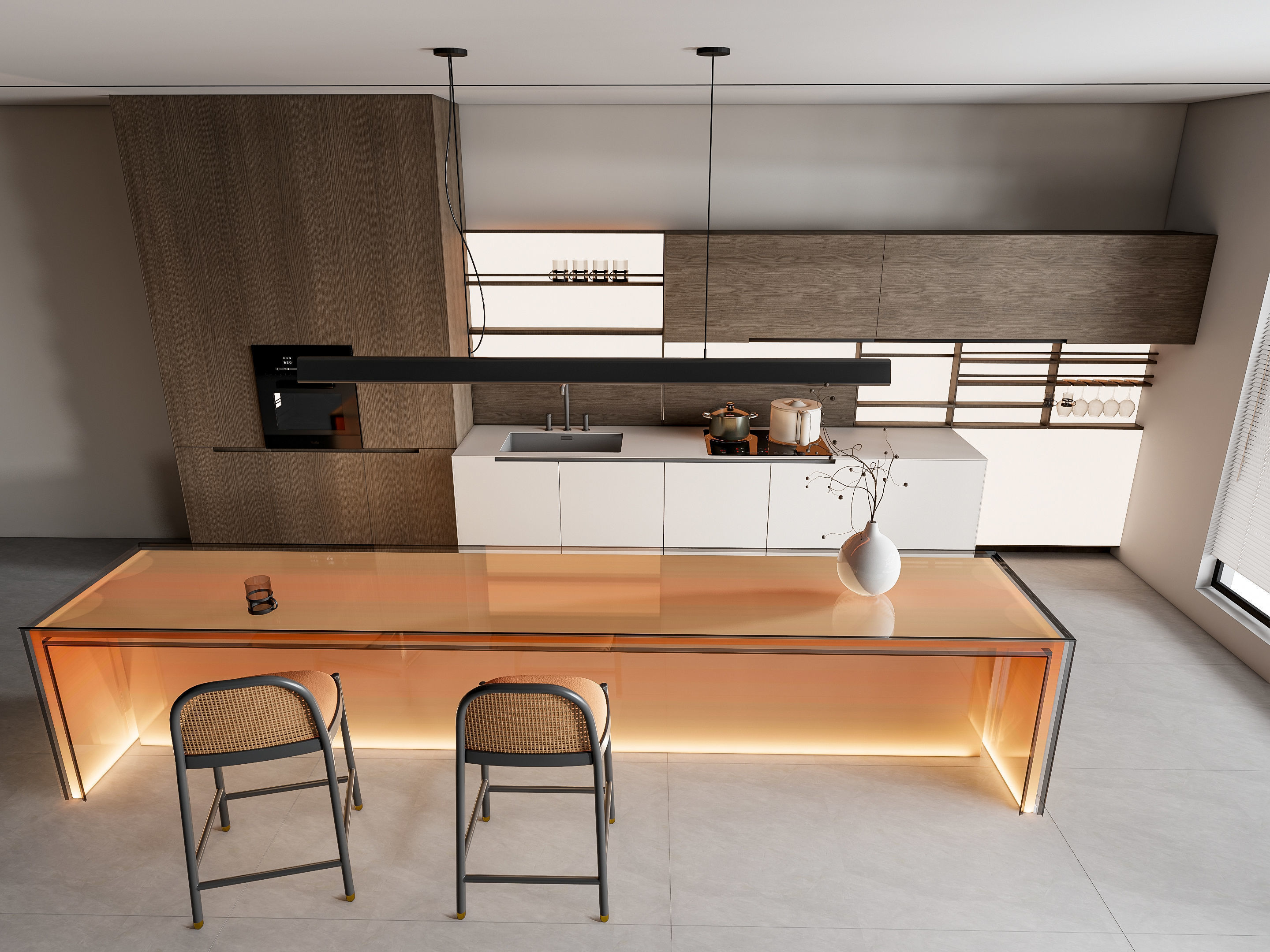 Kitchen Modern interior 80 3D model_3