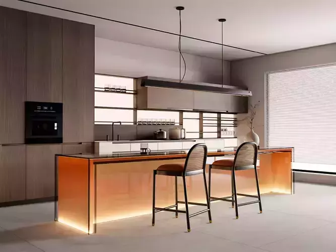Kitchen Modern interior 80 3D model
