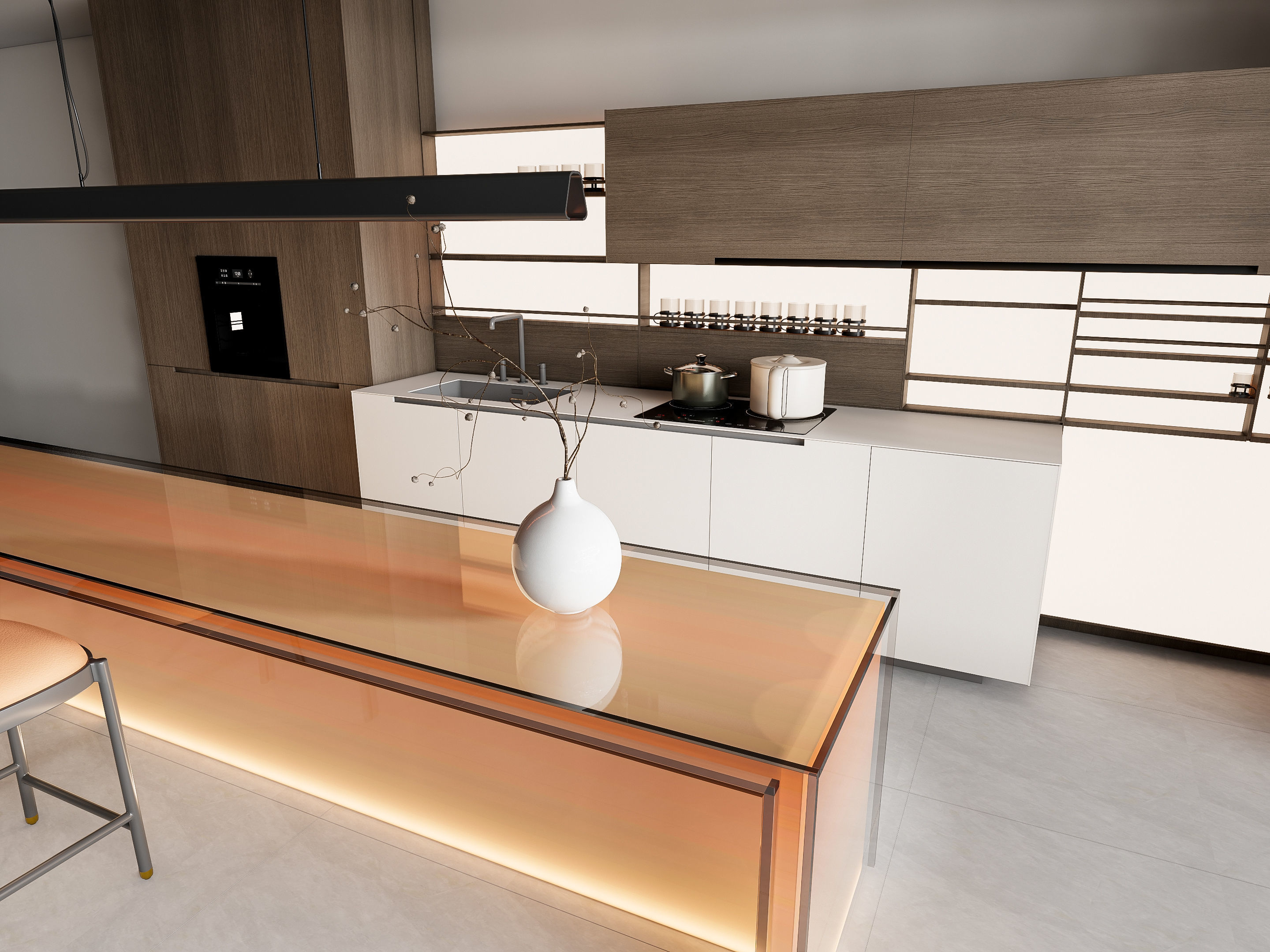 Kitchen Modern interior 80 3D model_4