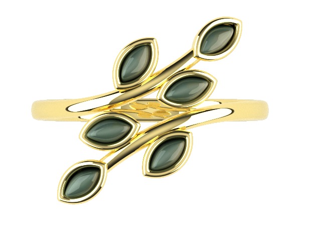 Ring Keepsake breast milk leaves 3D print model_1