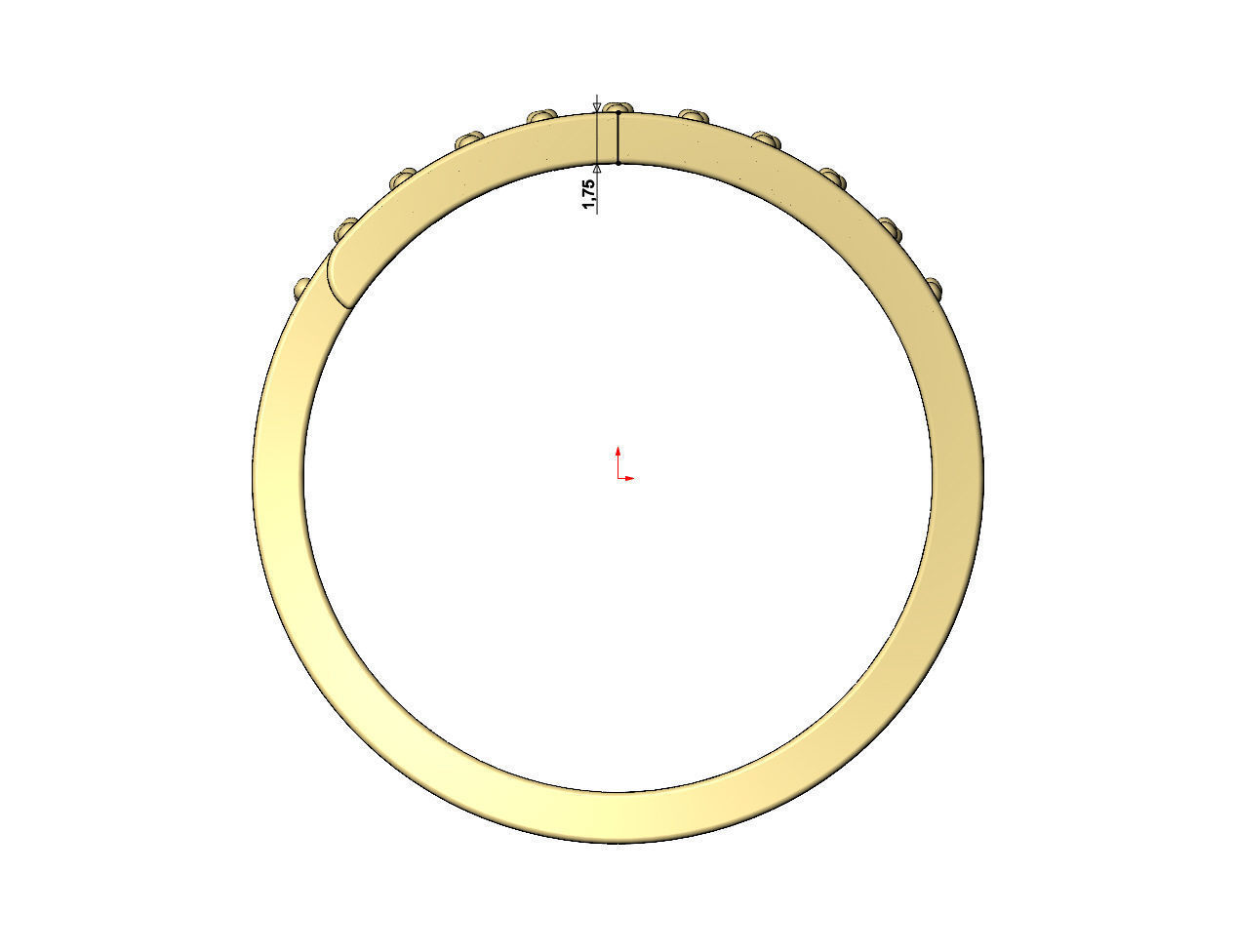 Pin wire mesh flat wire diamond bypass ring US sizes 7to12 3D print model_8