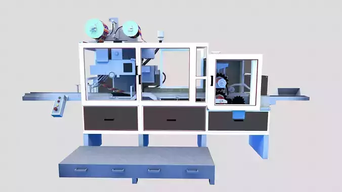 Soap Packing Machine Low-poly 3D model