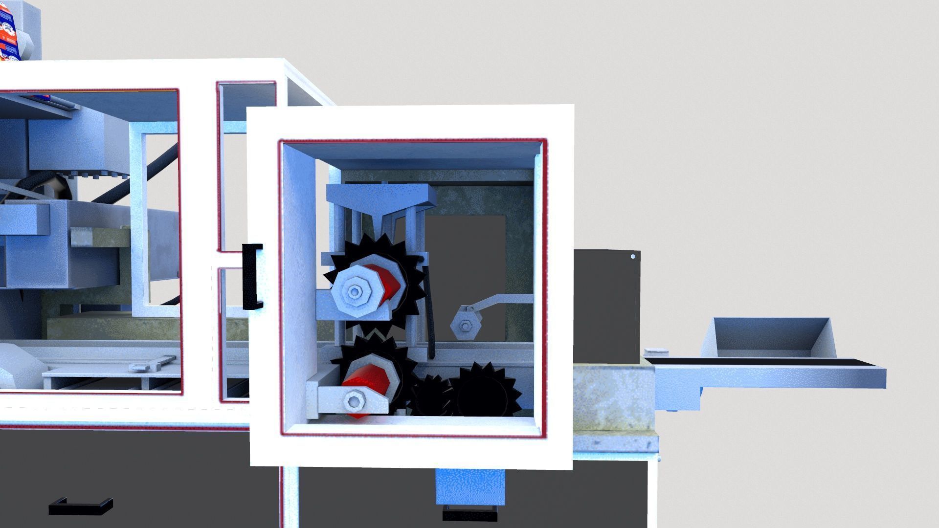 Soap Packing Machine Low-poly 3D model_10