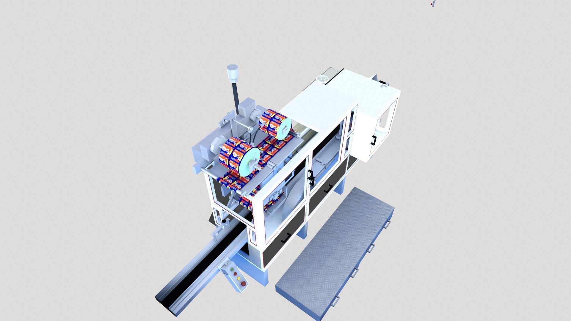 Soap Packing Machine Low-poly 3D model_8