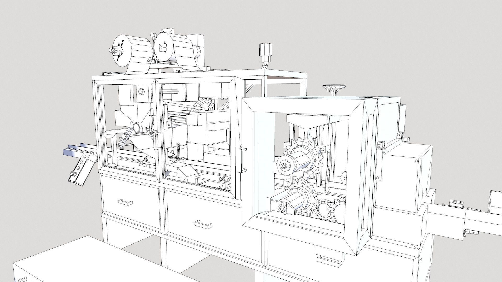 Soap Packing Machine Low-poly 3D model_18