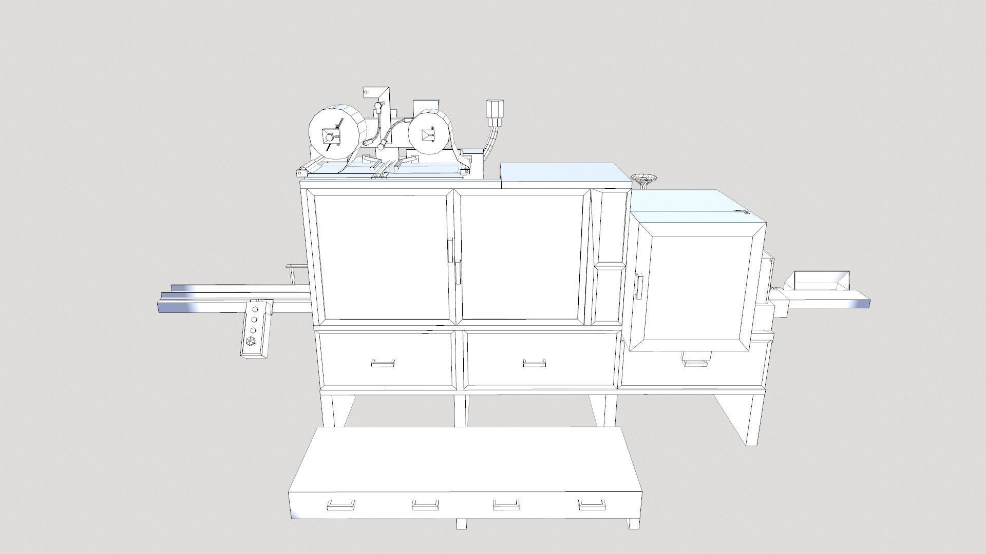 Soap Packing Machine Low-poly 3D model_14