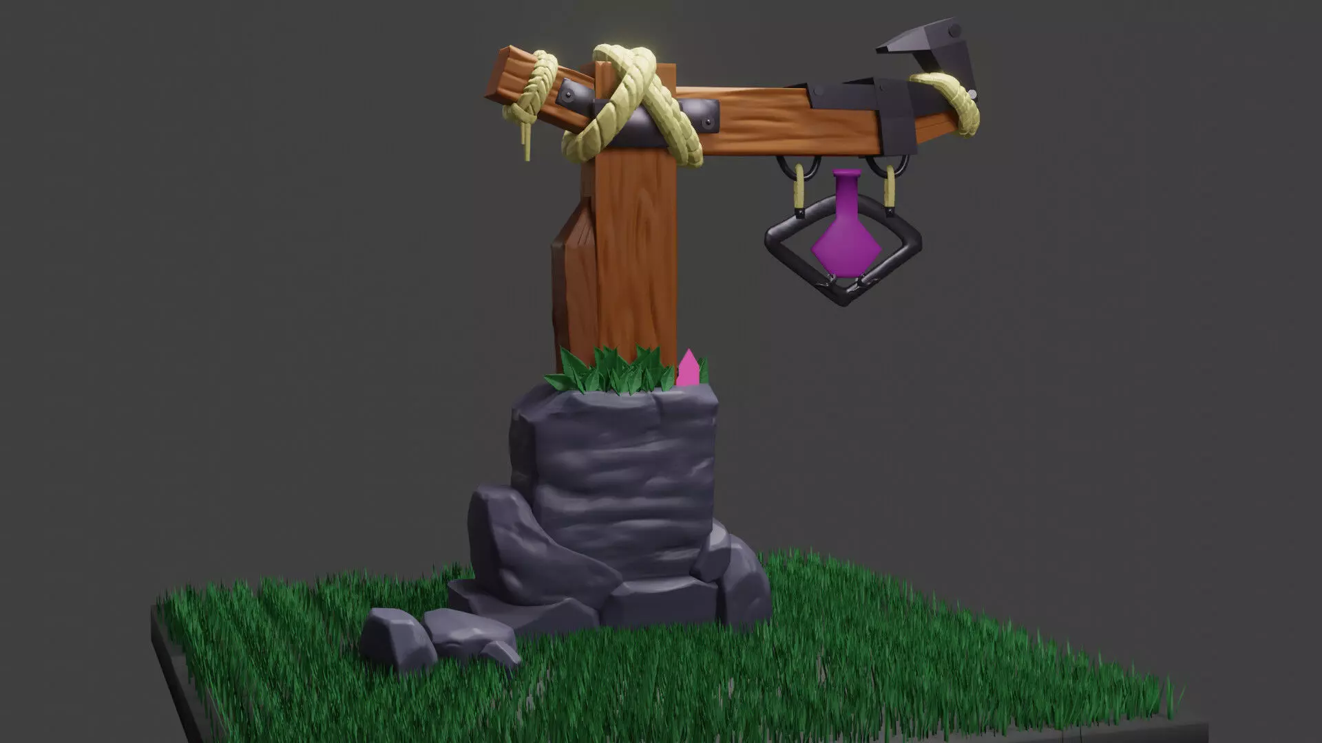 Signboard Low-poly 3D model