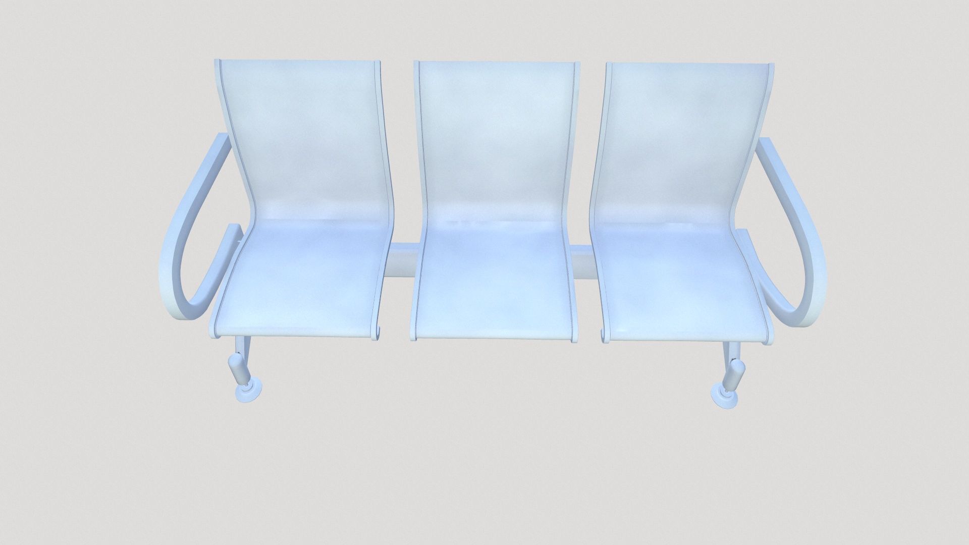 Waiting Chair Low-poly 3D model_6