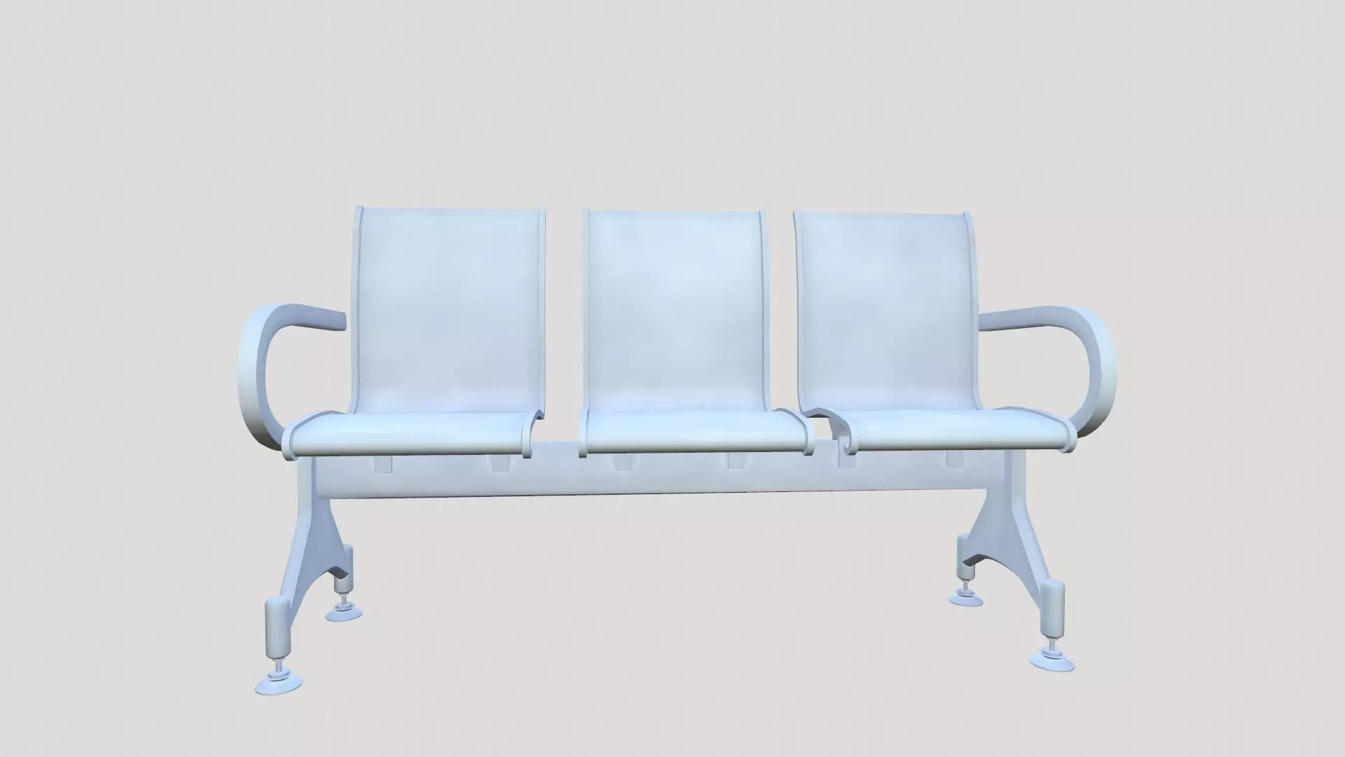 Waiting Chair Low-poly 3D model_0