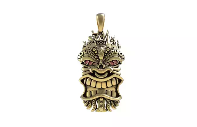 Antique African Tribal Mask Pendant