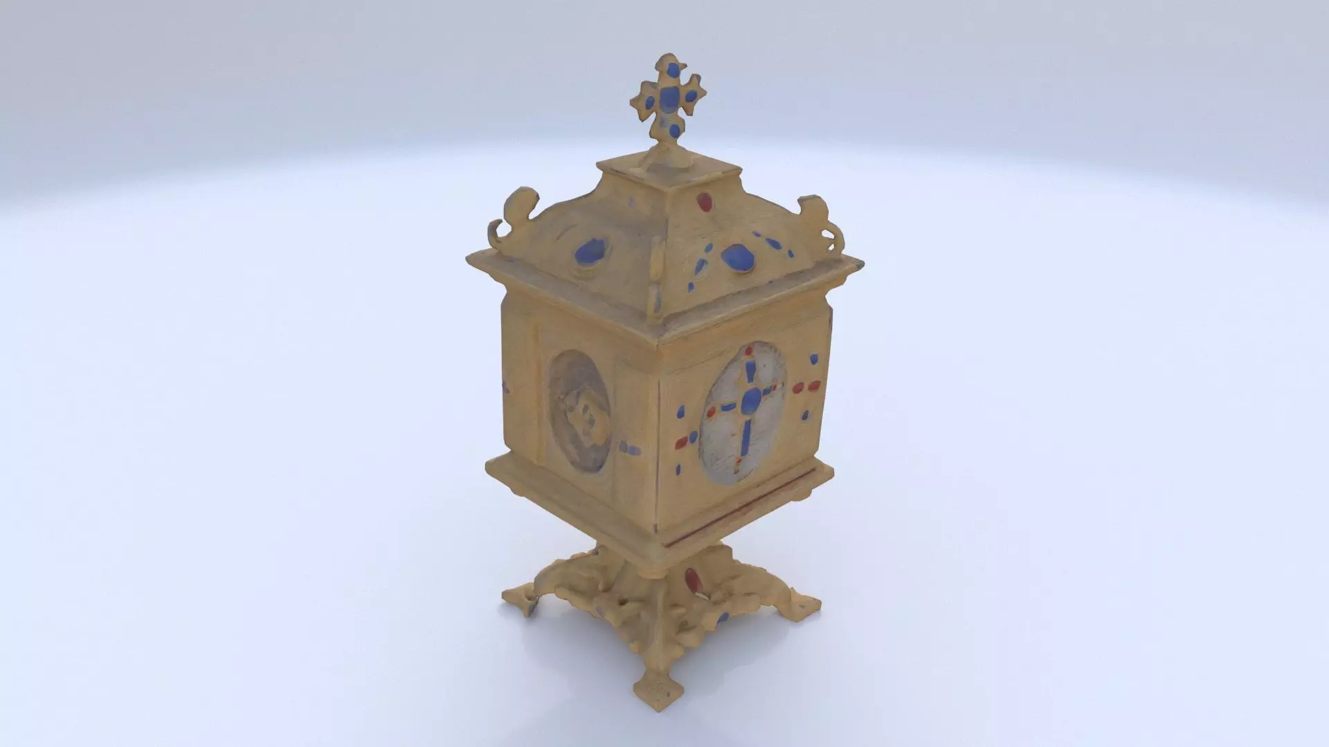 Golden Reliquary 3D model_0