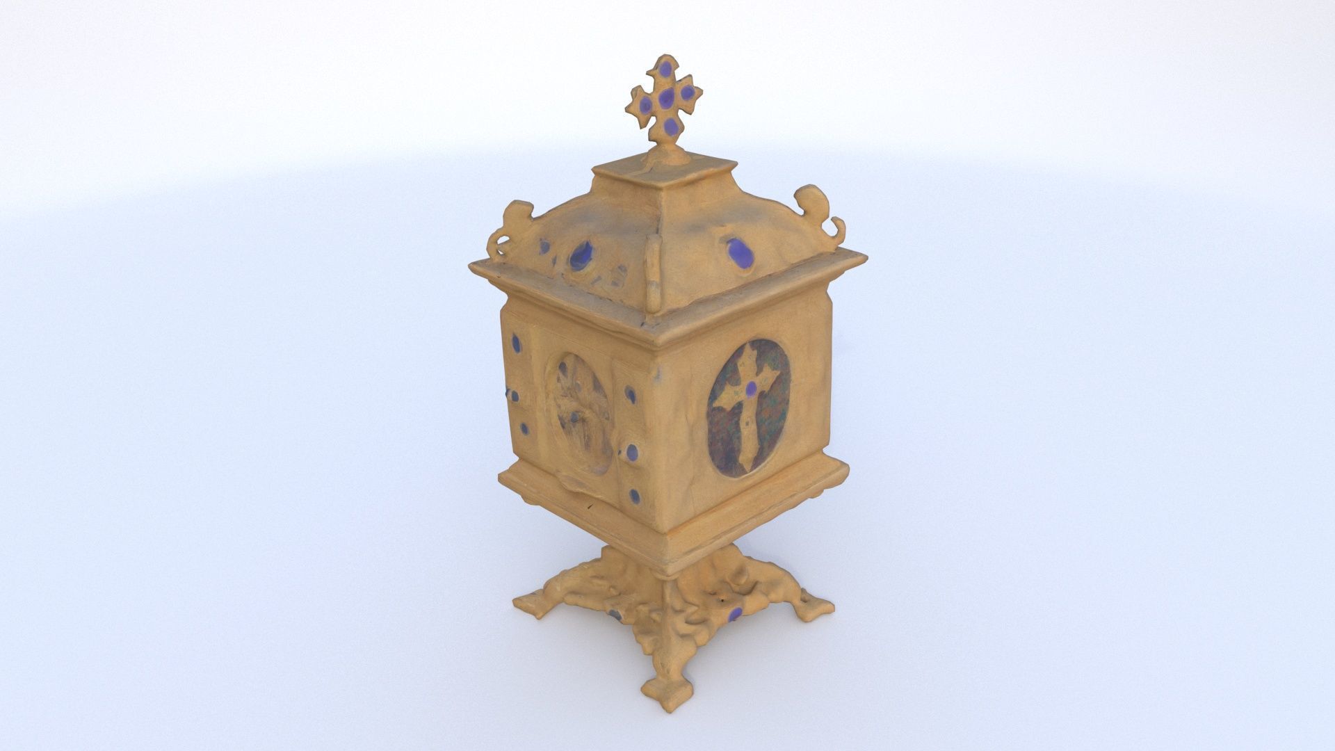 Golden Reliquary 3D model_3