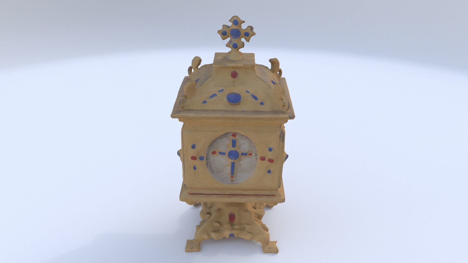 Golden Reliquary 3D model_1