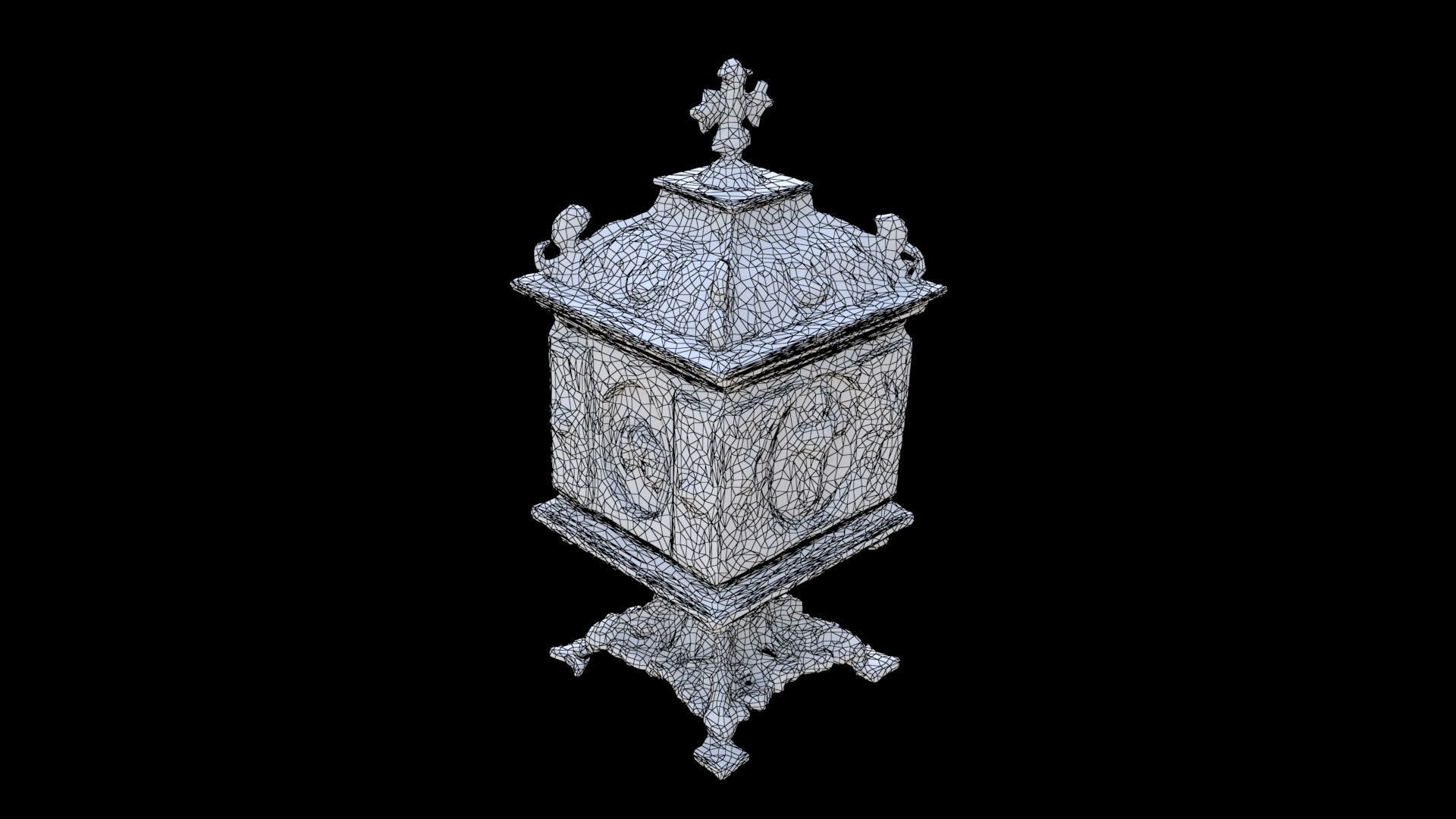 Golden Reliquary 3D model_5