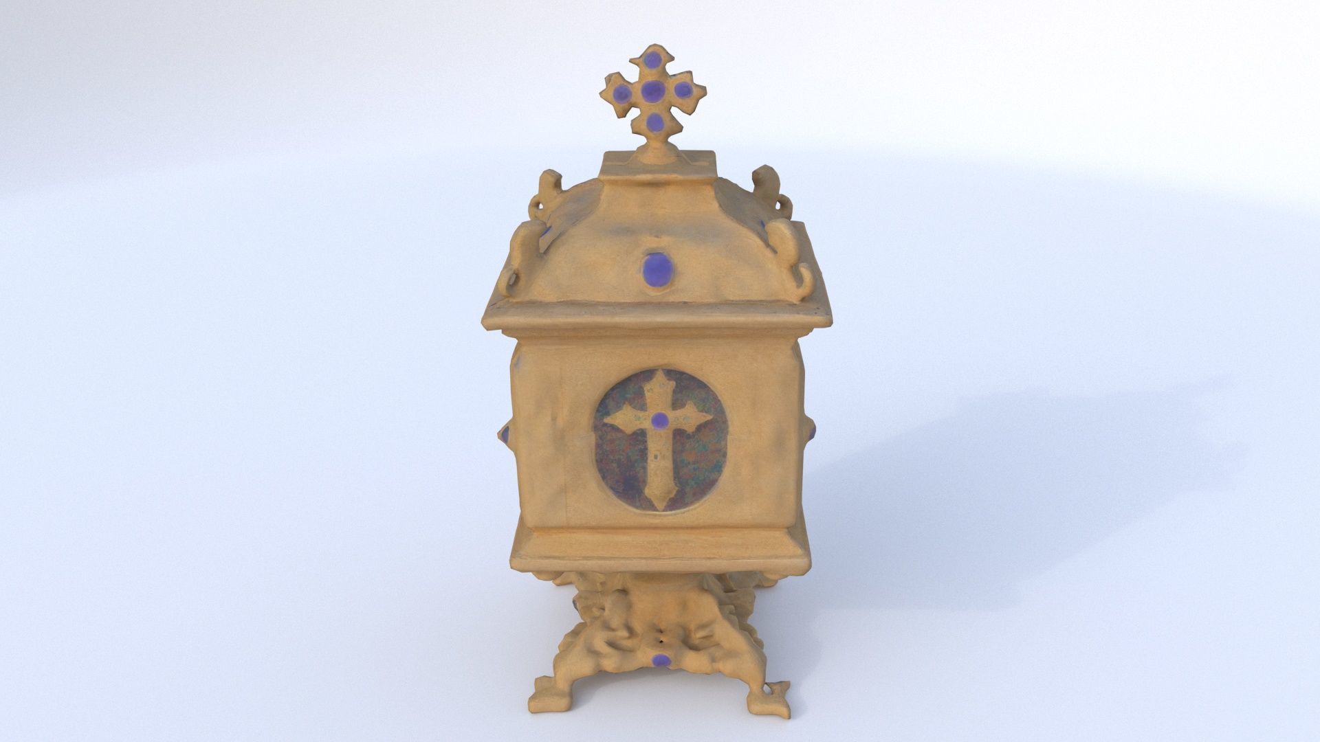 Golden Reliquary 3D model_4
