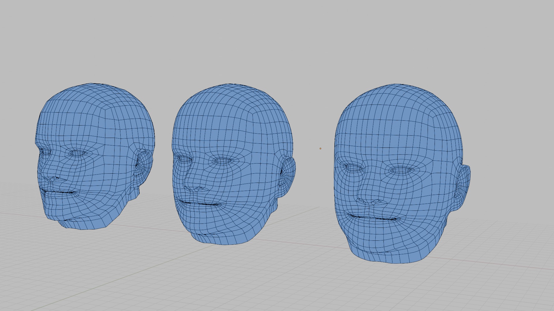 Low Poly Faces Low-poly 3D model_2