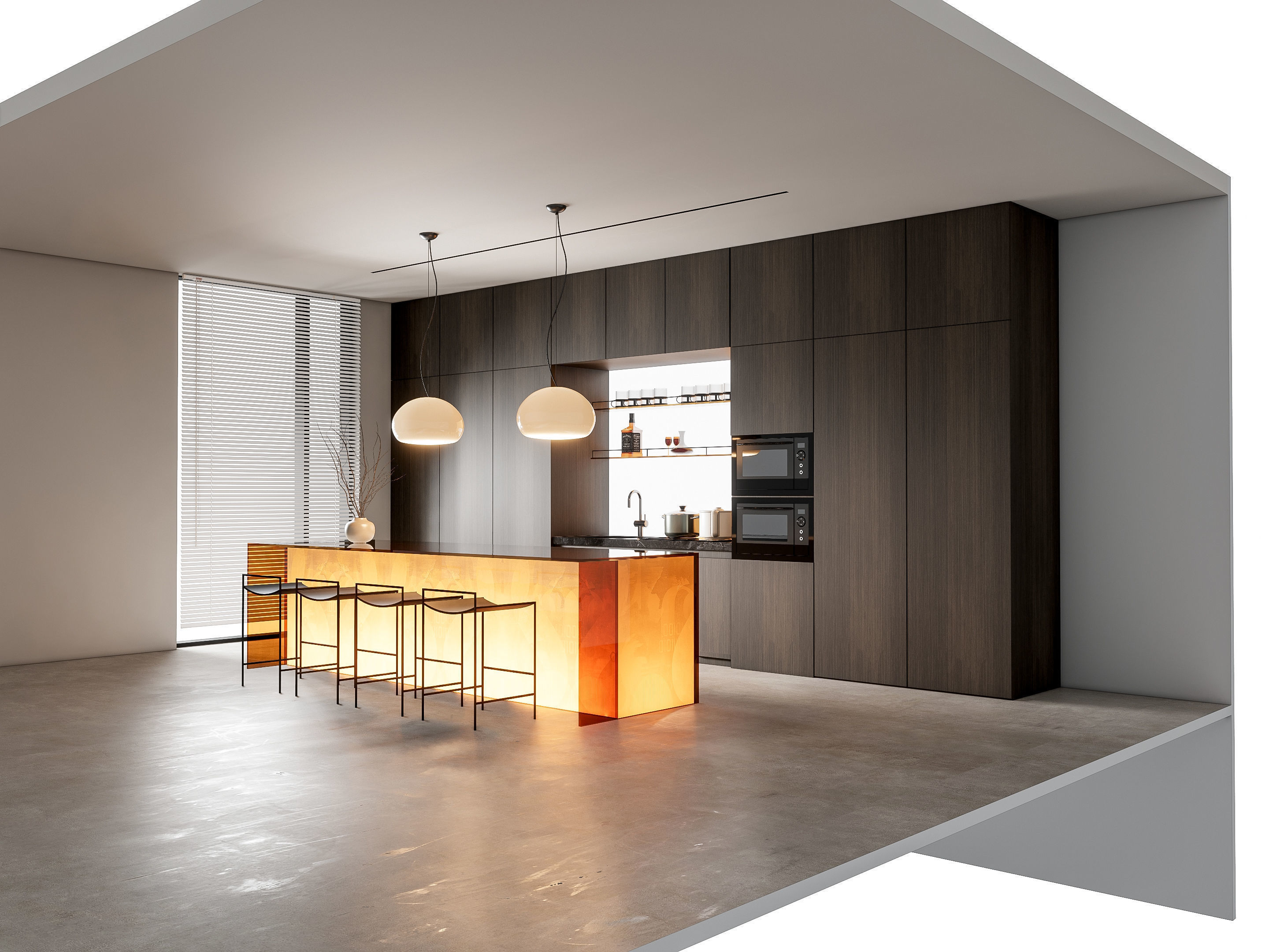 Kitchen Modern interior 82 3D model_17