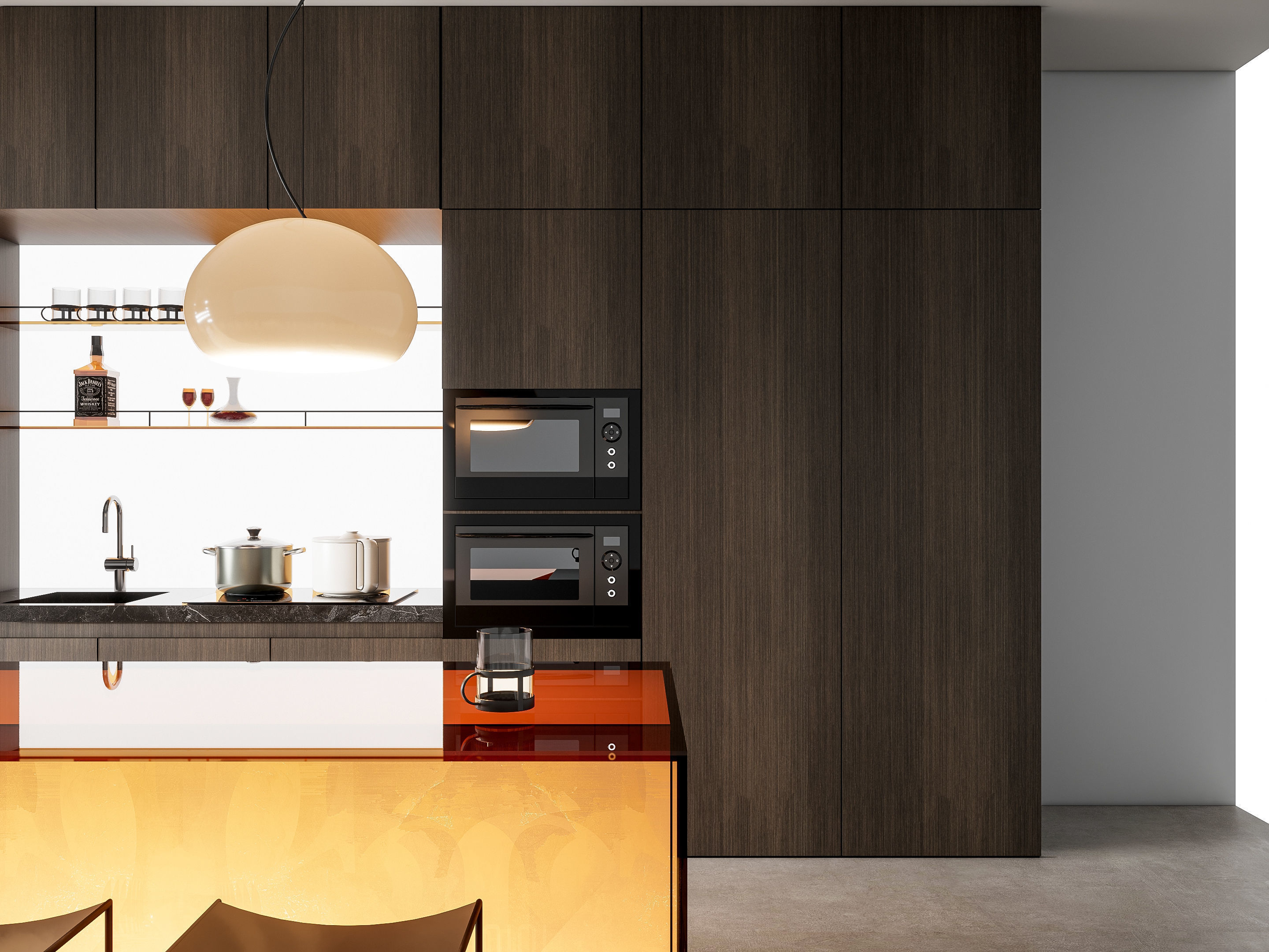 Kitchen Modern interior 82 3D model_9