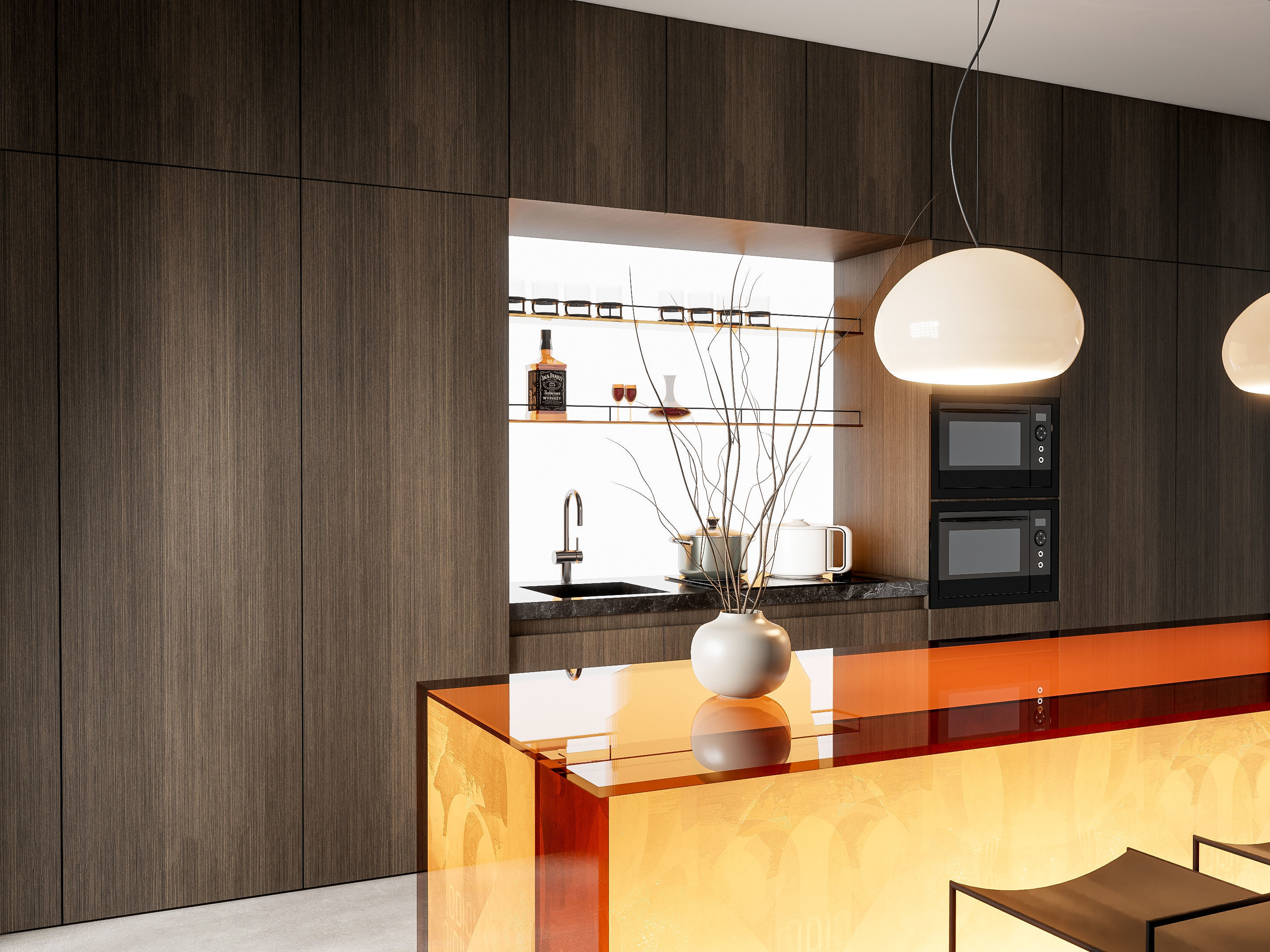 Kitchen Modern interior 82 3D model_2
