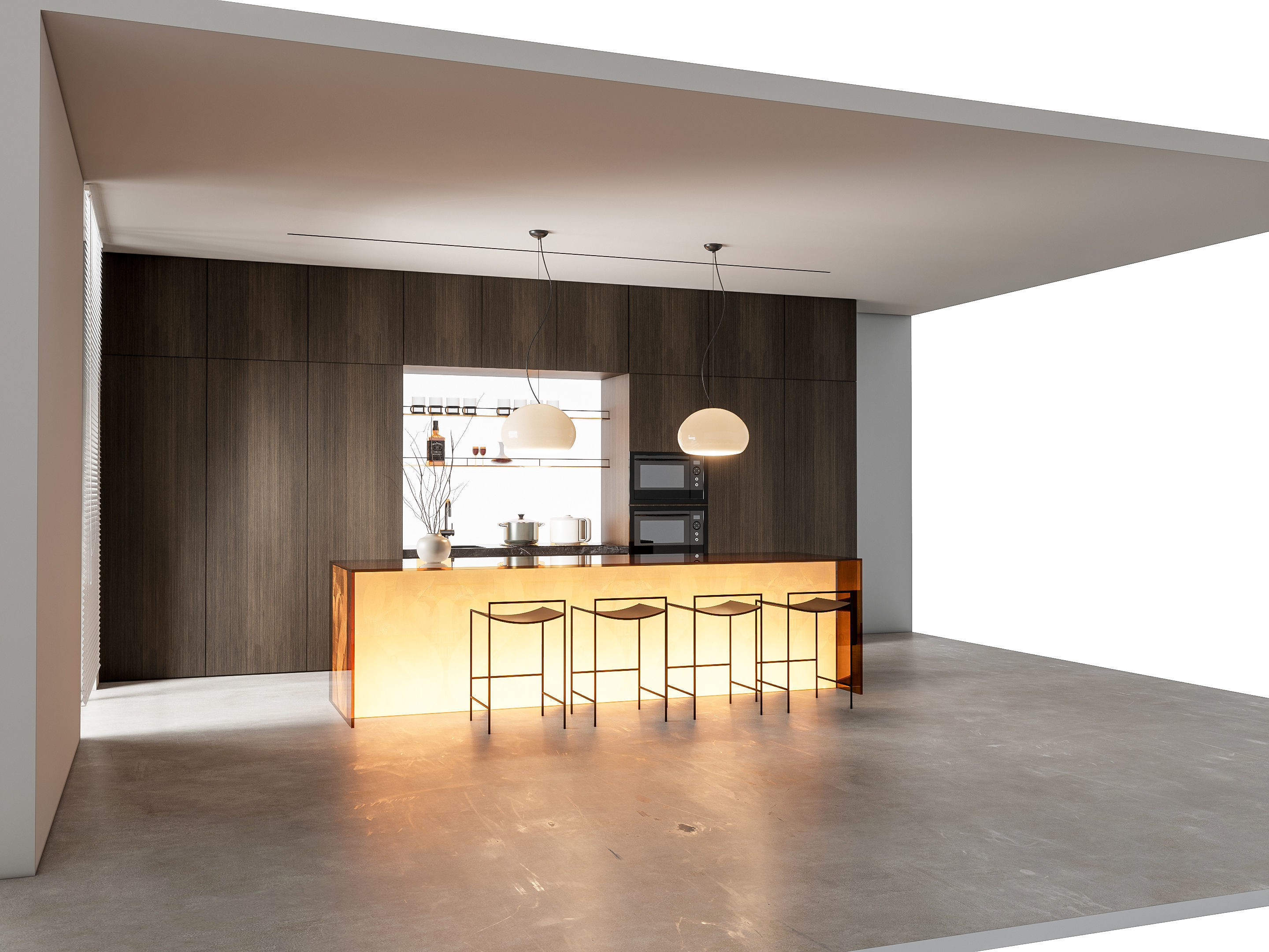 Kitchen Modern interior 82 3D model_16