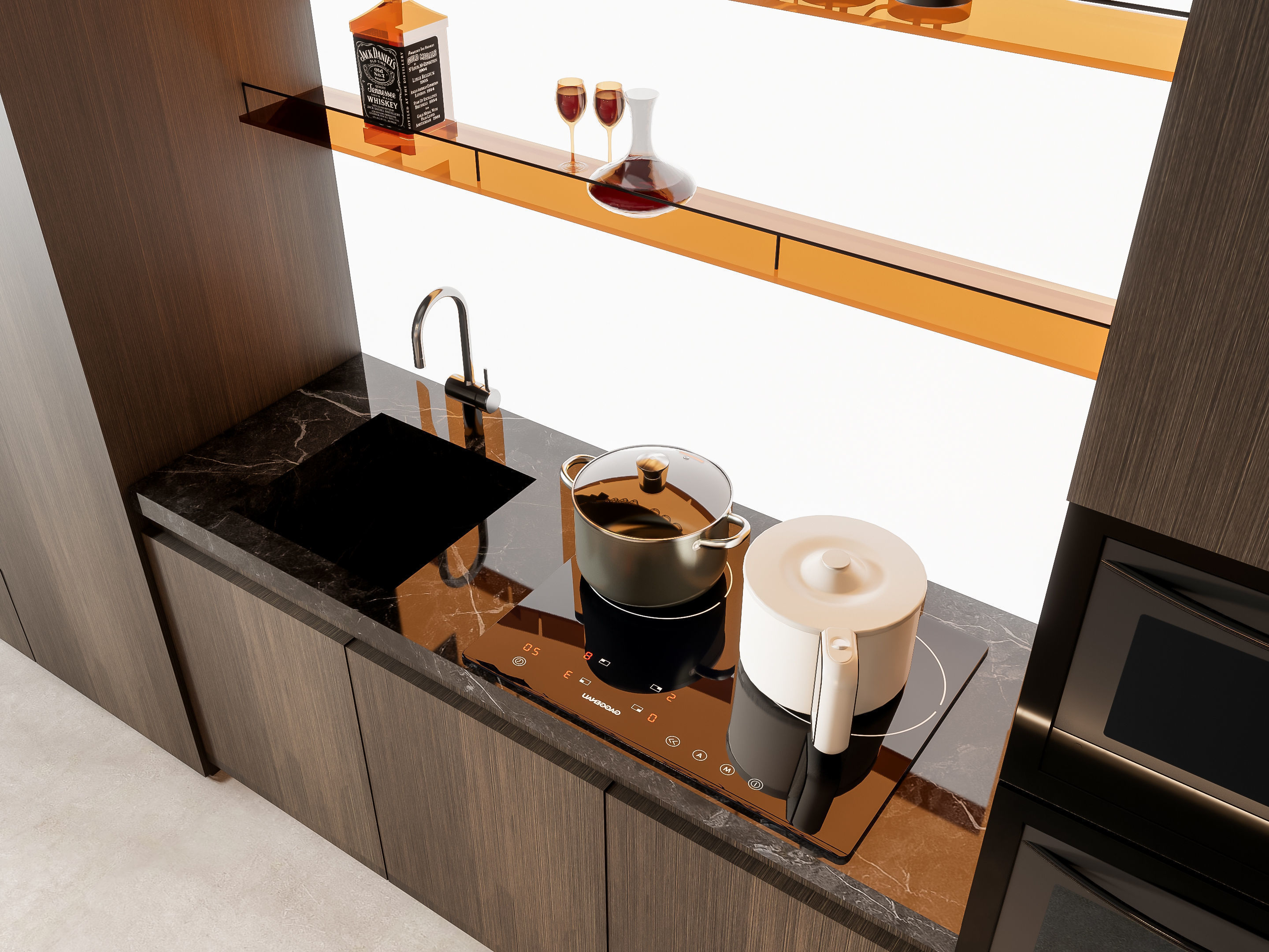 Kitchen Modern interior 82 3D model_3