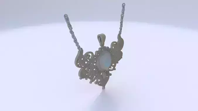 Moonstone Necklace 3D model